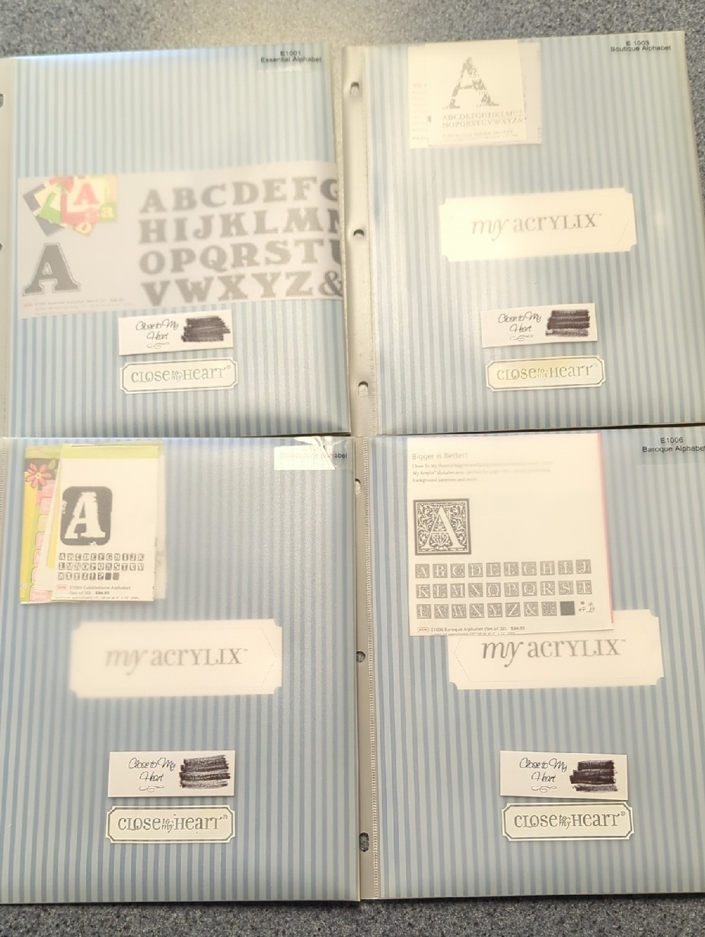my acrylix Clear Stamps/Alphabet Sets - Lot Of 4 Close To My Heart